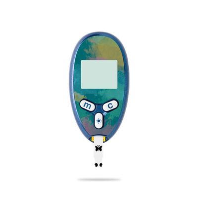 MightySkins Skin Compatible with Abbott Freestyle Lite - Watercolor Blue | Protective, Durable, and Unique Vinyl Decal wrap Cover | Easy to Apply, Remove, and Change Styles | Made in The USA