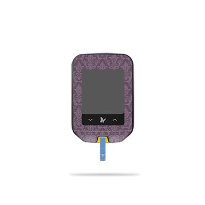 MightySkins Skin Compatible with Abbott Freestyle Precision Neo - Plum Damask | Protective, Durable, and Unique Vinyl Decal wrap Cover | Easy to Apply, Remove, and Change Styles | Made in The USA