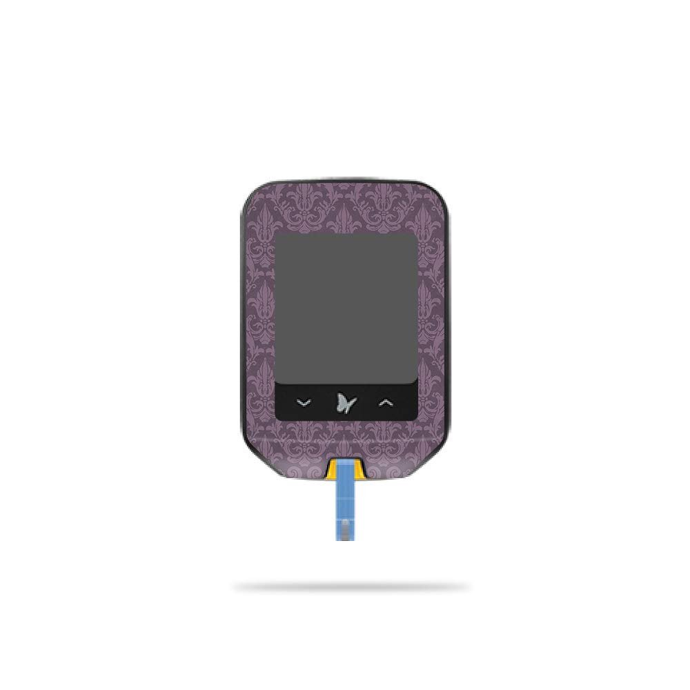 MightySkins Skin Compatible with Abbott Freestyle Precision Neo - Plum Damask | Protective, Durable, and Unique Vinyl Decal wrap Cover | Easy to Apply, Remove, and Change Styles | Made in The USA