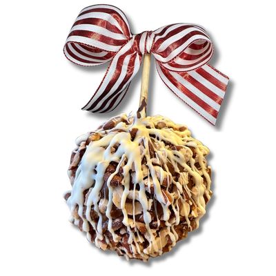TV's Deli & Diner Gourmet Jumbo Caramel Apple | Caramel, Toasted Almonds & White Chocolate | Handmade & Freshly Prepared (Almond White Chocolate)