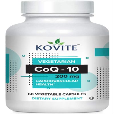 Kovite CoQ-10 Coenzyme Q-10 200 Mg 60 Vegetable Capsules - Vegetarian and Kosher