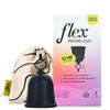 Flex Cup Starter Kit (Full Fit - Size 02) | Reusable Menstrual Cup + 2 Free Menstrual Discs | Pull-Tab for Easy Removal | Tampon + Pad Alternative | Lasts up to 10 Years | Capacity of 3 Super Tampons view 1