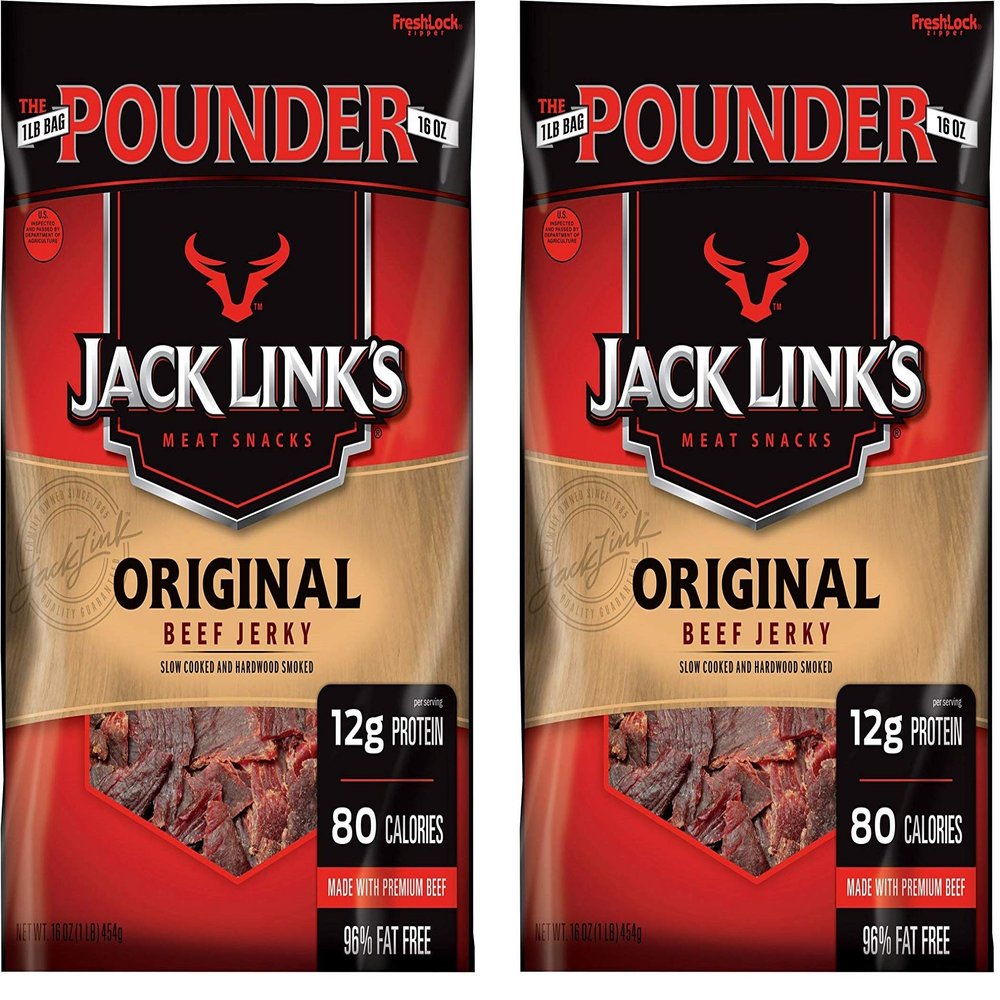 Jack Links Beef Jerky, Original Flavor, 16 Ounce, 2 Pack