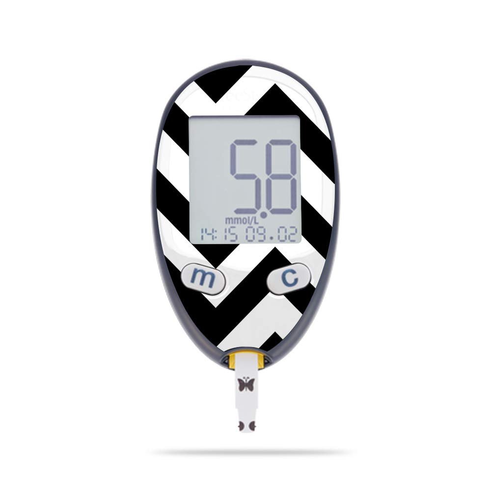 MightySkins Skin Compatible with Abbott Freestyle Freedom Lite - Black Chevron | Protective, Durable, and Unique Vinyl Decal wrap Cover | Easy to Apply, Remove, and Change Styles | Made in The USA