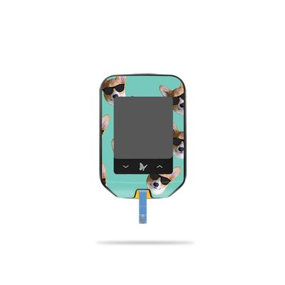 MightySkins Skin Compatible with Abbott Freestyle Precision Neo - Cool Corgi | Protective, Durable, and Unique Vinyl Decal wrap Cover | Easy to Apply, Remove, and Change Styles | Made in The USA