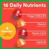SmartyPants Organic Kids Multivitamin Gummies: Omega 3 (ALA), Vitamin D3, C, Vitamin B12, B6, A, K & Zinc for Immune Support, Biotin, Vegetarian, Three Fruit Flavors, 120 Count (30 Day Supply) view 4