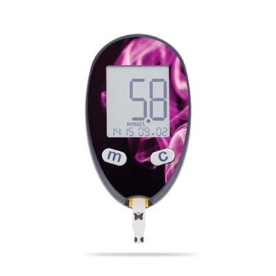 MightySkins Skin Compatible with Abbott Freestyle Freedom Lite - Pink Flames | Protective, Durable, and Unique Vinyl Decal wrap Cover | Easy to Apply, Remove, and Change Styles | Made in The USA