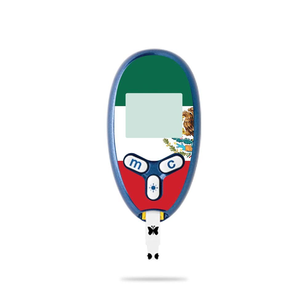 MightySkins Skin Compatible with Abbott Freestyle Lite - Mexican Flag | Protective, Durable, and Unique Vinyl Decal wrap Cover | Easy to Apply, Remove, and Change Styles | Made in The USA