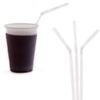 Individually Wrapped Flexible Plastic Drinking Straws 2800/BOX - EcoQuality Disposable Clear, BPA Free Plastic - Bendy, Party, Fancy, Birthday Parties, Bendi, Catering view 1