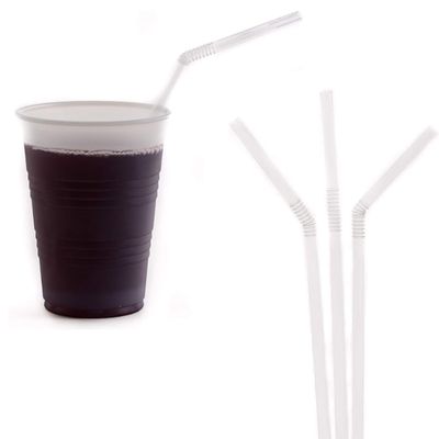Individually Wrapped Flexible Plastic Drinking Straws 3600/BOX - EcoQuality Disposable Clear, BPA Free Plastic - Bendy, Party, Fancy, Birthday Parties, Bendi, Catering