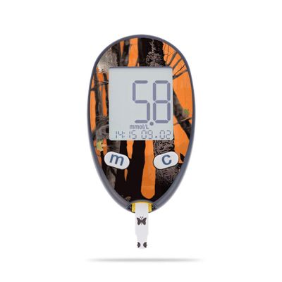 MightySkins Skin Compatible with Abbott Freestyle Freedom Lite - Orange Camo | Protective, Durable, and Unique Vinyl Decal wrap Cover | Easy to Apply, Remove, and Change Styles | Made in The USA
