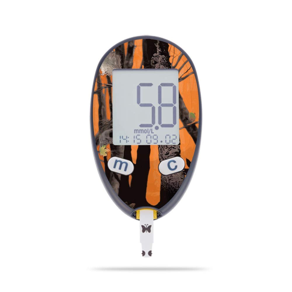 MightySkins Skin Compatible with Abbott Freestyle Freedom Lite - Orange Camo | Protective, Durable, and Unique Vinyl Decal wrap Cover | Easy to Apply, Remove, and Change Styles | Made in The USA