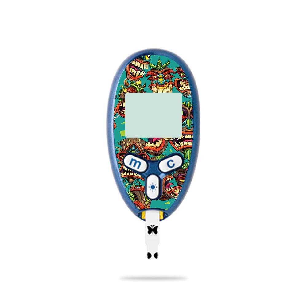 MightySkins Skin Compatible with Abbott Freestyle Lite - Crazy Tikis | Protective, Durable, and Unique Vinyl Decal wrap Cover | Easy to Apply, Remove, and Change Styles | Made in The USA