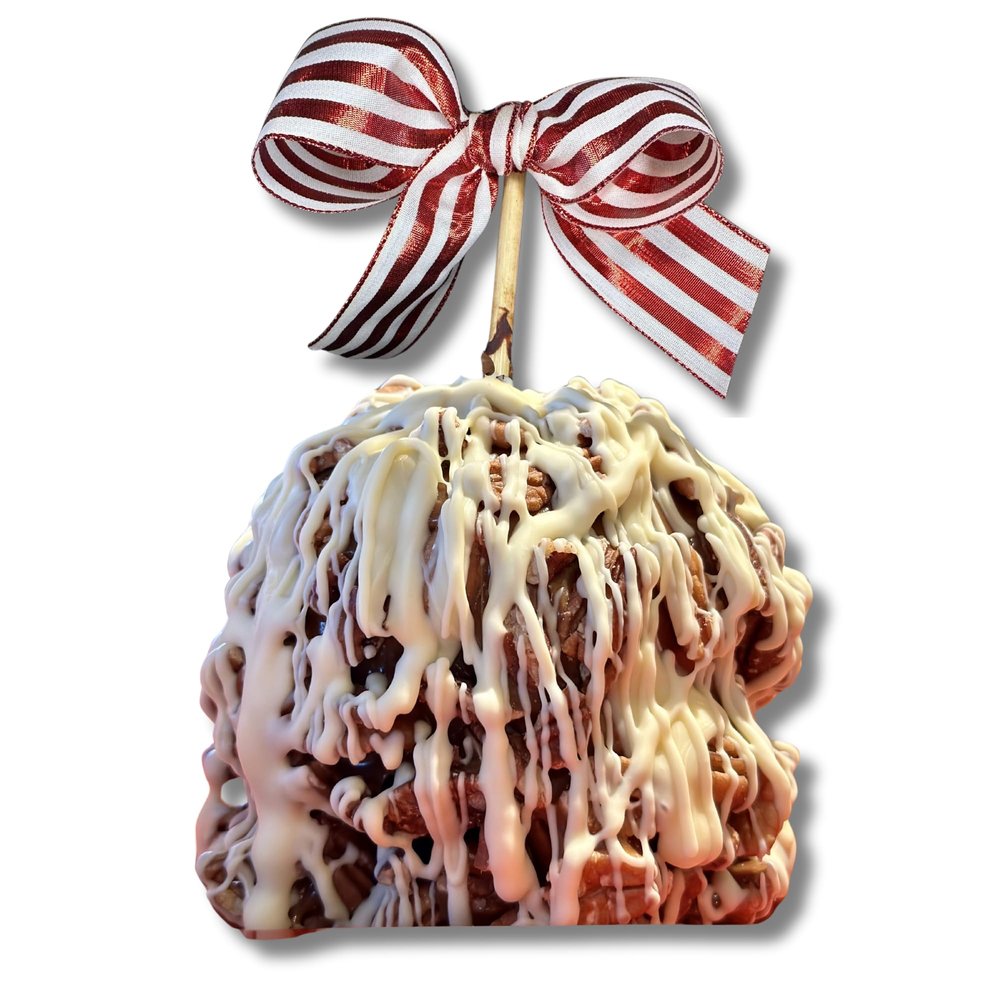 TV's Deli & Diner Gourmet Jumbo Caramel Apple | Caramel, Toasted Pecans & White Chocolate | Handmade & Freshly Prepared (Pecan White Chocolate)
