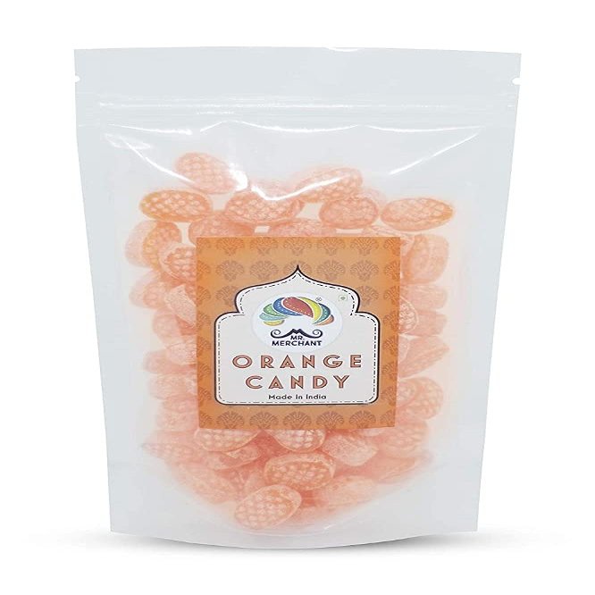 Orange Candy - Indian Fruit Candy, 400 gm (14.10 OZ) By Mr. Merchant