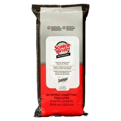 Scotch-Brite Stainless Steel Hood Degreaser Wipes with Scotchgard Protector, Appliances, Fridge, Fryer, Exhaust Range Hood, Dishwasher, Sink