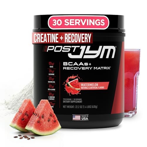Post JYM Active Matrix - Post-Workout with BCAA's, Glutamine, Creatine HCL, Beta-Alanine, and More | JYM Supplement Science | Watermelon, 30 Servings