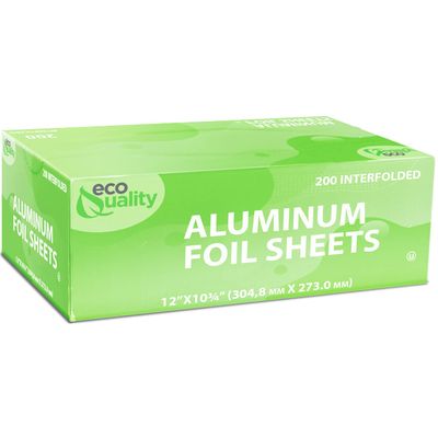 Premium Pre Cut Aluminum Foil Pop up Sheets 12 x 10-3/4 inches (600 Count) - Great for Restaurants, Lunch, Takeout, ToGo, Sandwiches, Catering, Kitchen, Grill, Stove, Baking, BBQ, Disposable (3 Box's)