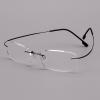 BEISON Memory Titanium Stainless Steel Rimless Flexible Reading Glasses (Grey, 2.5) view 4