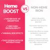 Hemeboost 11.6mg (232mg Heme Iron Pills), High Potency Iron Supplement for Women & Men, High Absorption & Gentle on Stomach, Safe for Use in Pregnancy, 60 Tablets view 4