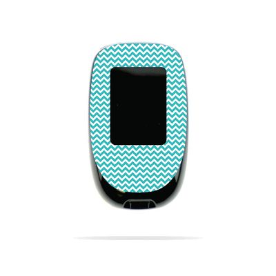 MightySkins Skin Compatible with Accu-Chek Nano - Turquoise Chevron | Protective, Durable, and Unique Vinyl Decal wrap Cover | Easy to Apply, Remove, and Change Styles | Made in The USA