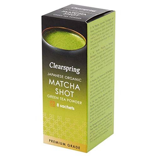 Clearspring Organic Japanese Matcha Shot Premium Grade Green Tea Powder - 8 x 1g