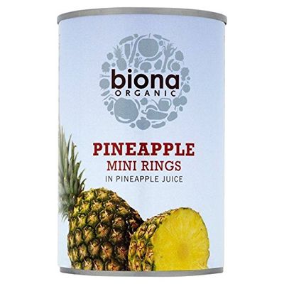 Biona Organic Pineapple Mini Rings - 400g (0.88 lbs)