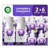 Air Wick Plug in Scented Oil Starter Kit, 2 Warmers + 6 Refills, Lavender & Chamomile, Eco Friendly, Essential Oils, Air Freshener