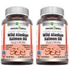 Amazing Omega Wild Alaskan Salmon Oil 2000mg Per Serving Softgels Supplement (180 | 2 Pack) view 1