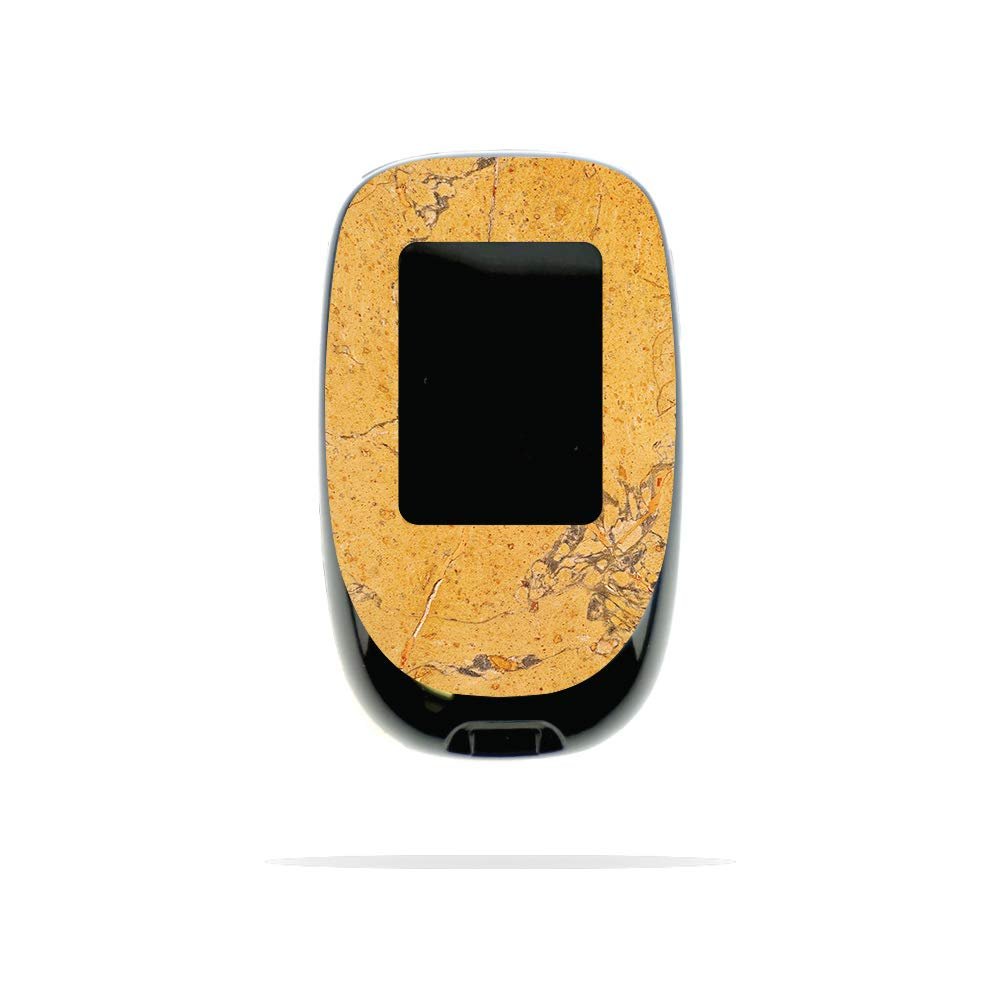 MightySkins Skin Compatible with Accu-Chek Nano - Saffron Marble | Protective, Durable, and Unique Vinyl Decal wrap Cover | Easy to Apply, Remove, and Change Styles | Made in The USA