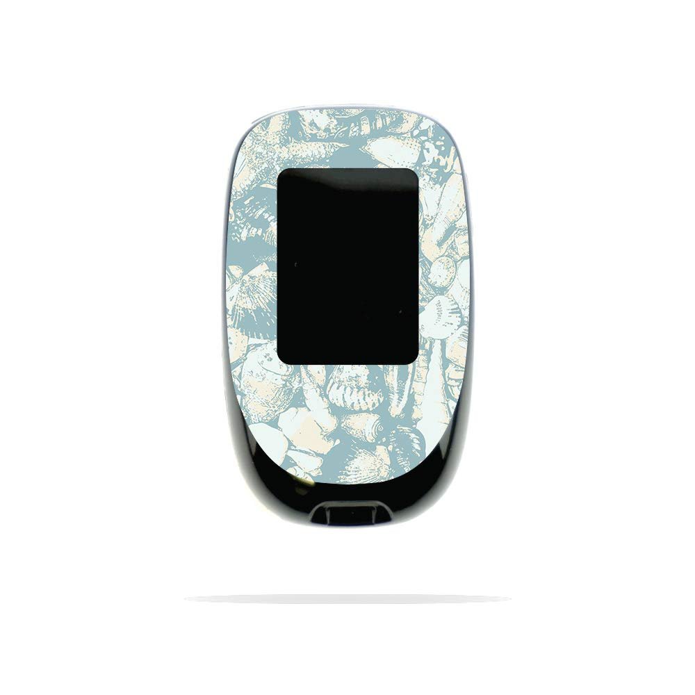 MightySkins Skin Compatible with Accu-Chek Nano - Blue Seashells | Protective, Durable, and Unique Vinyl Decal wrap Cover | Easy to Apply, Remove, and Change Styles | Made in The USA