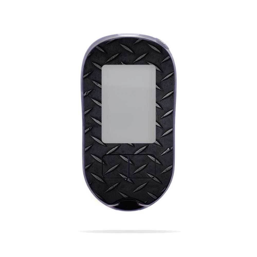 MightySkins Skin Compatible with Accu-Chek Aviva Plus - Black Diamond Plate | Protective, Durable, and Unique Vinyl Decal wrap Cover | Easy to Apply, Remove, and Change Styles | Made in The USA