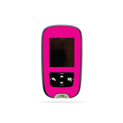 MightySkins Skin Compatible with Accu-Chek Guide - Solid Hot Pink | Protective, Durable, and Unique Vinyl Decal wrap Cover | Easy to Apply, Remove, and Change Styles | Made in The USA