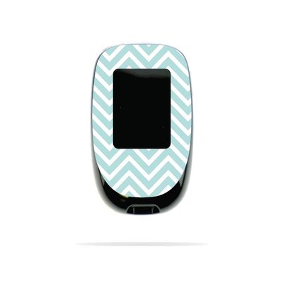 MightySkins Skin Compatible with Accu-Chek Nano - Aqua Chevron | Protective, Durable, and Unique Vinyl Decal wrap Cover | Easy to Apply, Remove, and Change Styles | Made in The USA