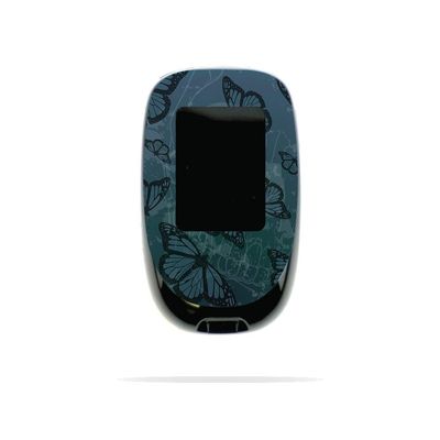 MightySkins Skin Compatible with Accu-Chek Nano - Dark Butterfly | Protective, Durable, and Unique Vinyl Decal wrap Cover | Easy to Apply, Remove, and Change Styles | Made in The USA