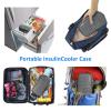 YOUSHARES Insulin Cooler Travel Case, Double Layer Handy Medication Insulated Diabetic Carrying Cooling Bag for Insulin Pen, Glucose Meter and Diabetic Supplies with 2 Cooler Ice Pack view 4