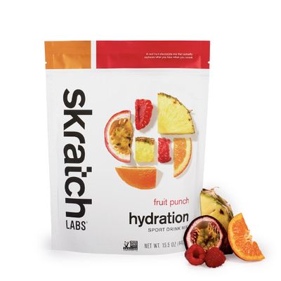 Skratch Labs Hydration Sports Drink Mix  RealFruit Electrolyte Powder for Fast Hydration & Endurance | Fruit Punch | 20 Servings | Vegan, NonGMO, Clean Ingredients