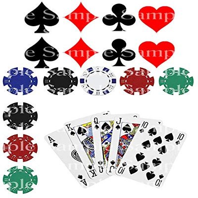 1/2 Sheet - Las Vegas Casino Poker Birthday - D24322-2D Edible Cake/Cupcake Party Topper - D24322
