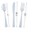 Fun Express - Premium Silver Metallic Cutlery Asst 24p for Wedding - Party Supplies - Solid Tableware - Cutlery - Wedding - 24 Pieces view 2