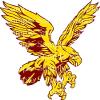 1/2 Sheet - Yellow and Maroon Eagle Mascot Birthday - D24326 - 2D Edible Cake/Cupcake Party Topper - D24326 view 1