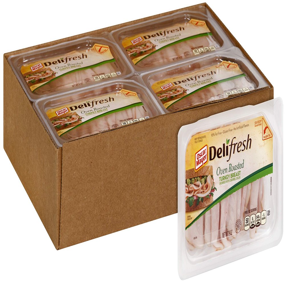 Oscar Mayer Deli Fresh Shaved Oven Roasted Turkey Breast, 9 Ounce (Pack of 8)