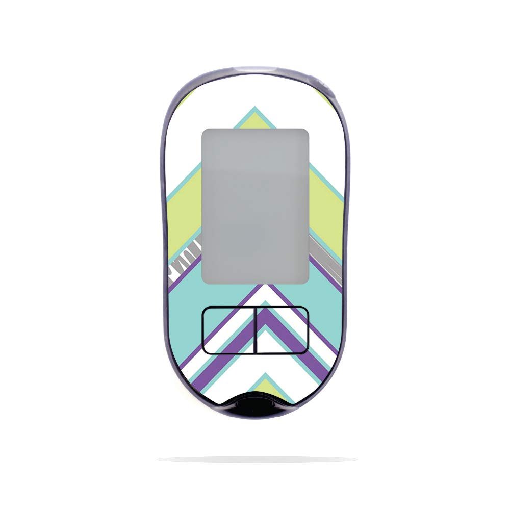 MightySkins Skin Compatible with Accu-Chek Aviva Plus - Pastel Chevron | Protective, Durable, and Unique Vinyl Decal wrap Cover | Easy to Apply, Remove, and Change Styles | Made in The USA