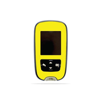 MightySkins Skin Compatible with Accu-Chek Guide - Solid Yellow | Protective, Durable, and Unique Vinyl Decal wrap Cover | Easy to Apply, Remove, and Change Styles | Made in The USA