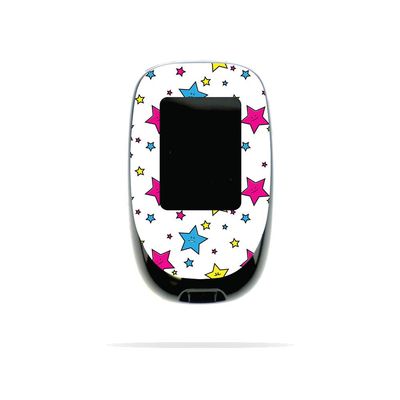 MightySkins Skin Compatible with Accu-Chek Nano - Smiley Stars | Protective, Durable, and Unique Vinyl Decal wrap Cover | Easy to Apply, Remove, and Change Styles | Made in The USA