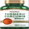 Piping Rock Turmeric Curcumin Supplement 800mg | 180 Capsules | Herbal Extract Complex | Non-GMO, Gluten Free view 1
