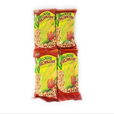 Ilocos Chichacorn Cornick Corn Nuts - Spicy Flavor, 3.53 oz (100g), 4 Pack