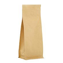 1000ea - 4-1/8 X 3-1/8 X 10-7/8 Kraft Square Bttm Gstd Bags - 5 mil Thick Gusset - 3 1/8''