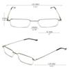 KOOSUFA Slim Pen Reading Glasses 2.0 Blue Light Blocking Men Women Spring Hinges Compact Tube Reader with Portable Clip Case, 1x Silver view 2