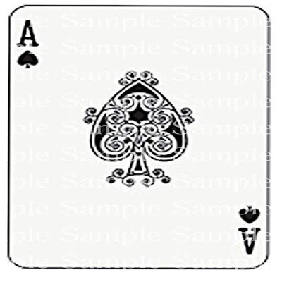 1/4 Sheet - Ace of Spades Casino Poker Las Vegas Birthday - D24328 - 2D Edible Cake/Cupcake Party Topper - D24328
