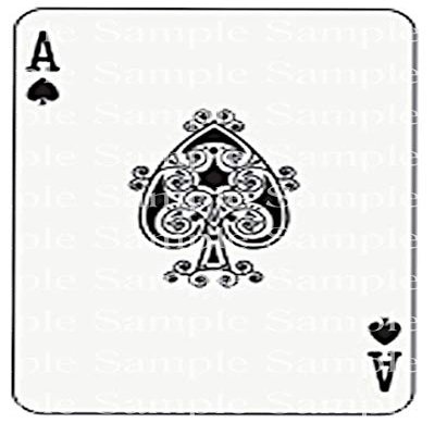 1/4 Sheet - Ace of Spades Casino Poker Las Vegas Birthday - D24328 - 2D Edible Cake/Cupcake Party Topper - D24328